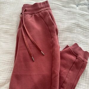 Lululemon Smoky Red High-Rise Scuba Jogger Sweatpants